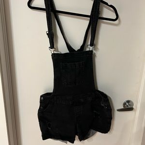 Cute black short overalls for sale